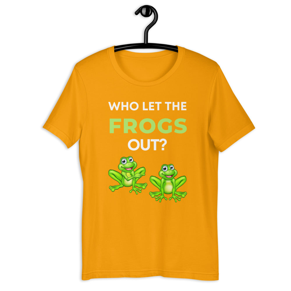 Who Let The Frogs Out? T-Shirt - Frogs Enthusiasts - Funny Frog Shirt - Love Music Who let The Frog Out? Classic T-Shirt